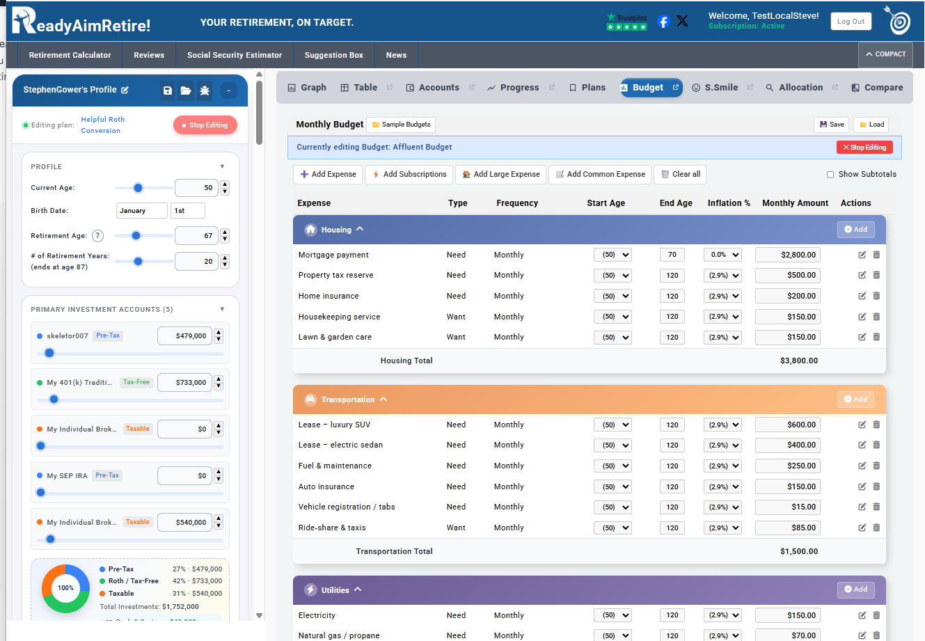 Transparent planning illustration