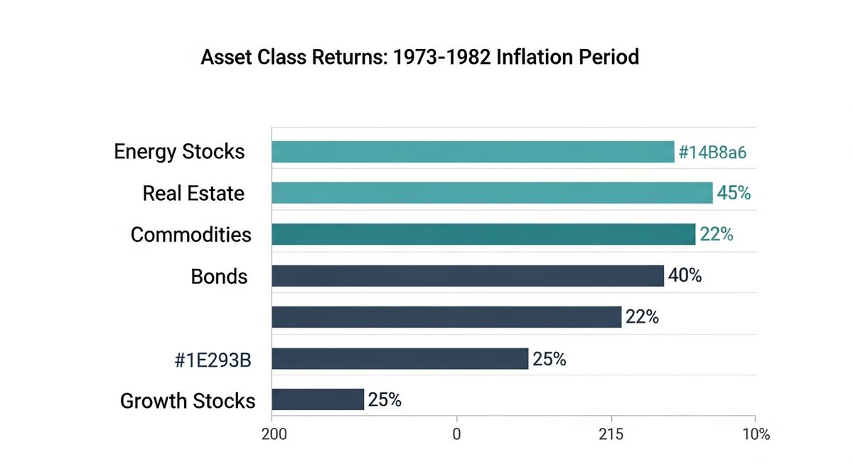 Asset class performance during 1970s inflation showing winners and losers