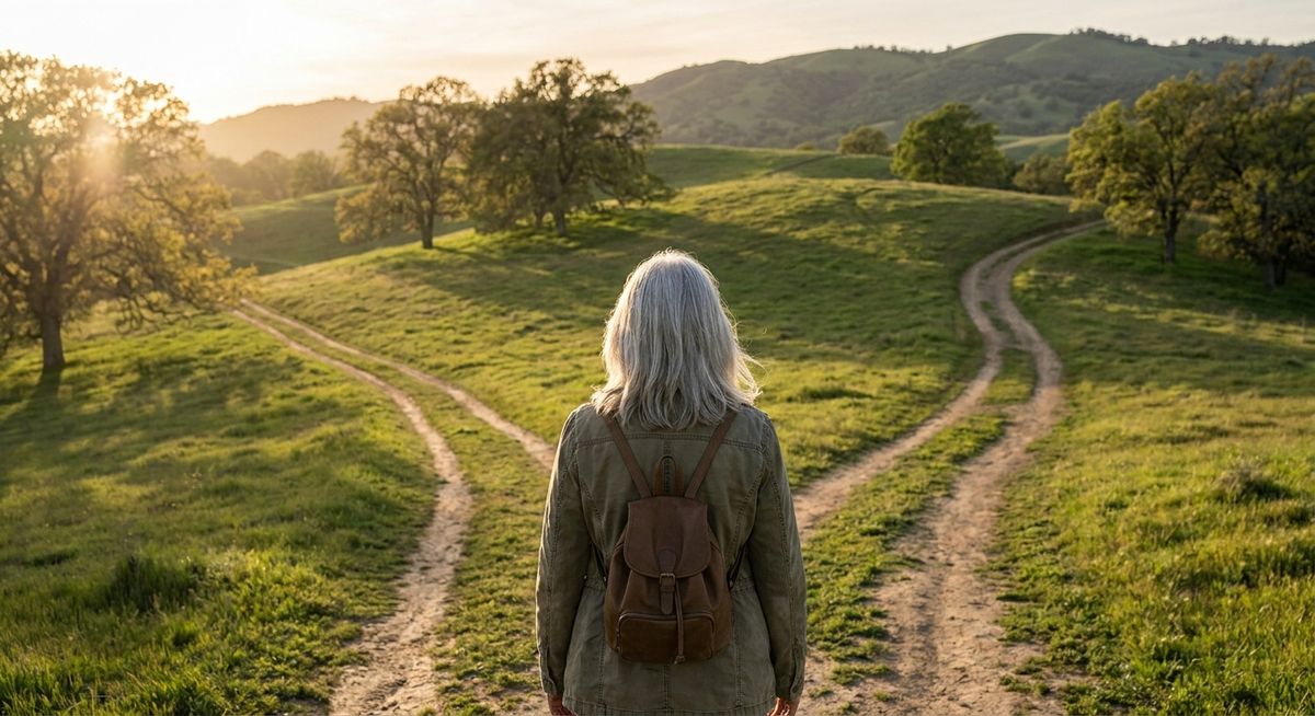 Three diverging paths representing Social Security claiming decisions at ages 62, 67, and 70